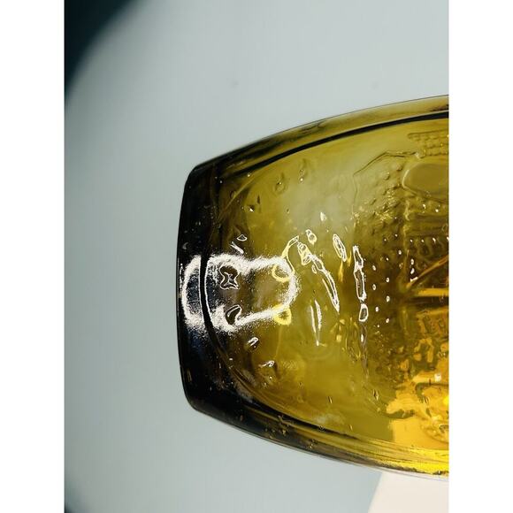 Vintage Franklin TWD Yellow Glass Bottle Lady Liberty American Eagle Collector - Picture 11 of 12